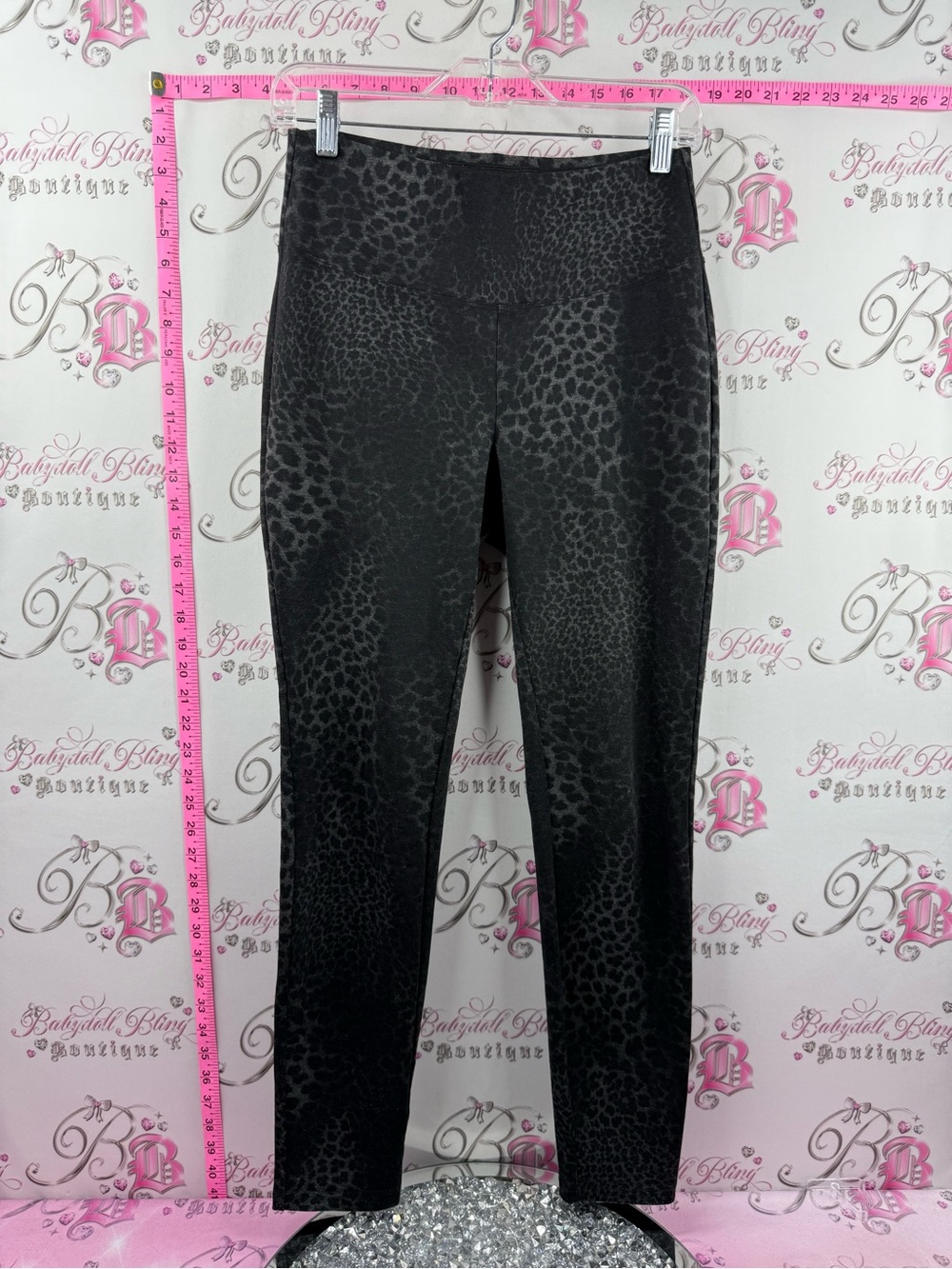 G BY GUSTAVO ARANGO leggings tights High-Rise Black Leopard Print Leggings